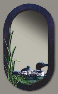 Hand Carved Basswood Mirror