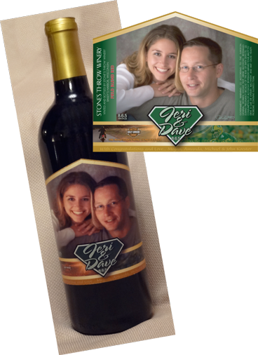 John Koester Originals - Dave and Jeri Wine Bottle